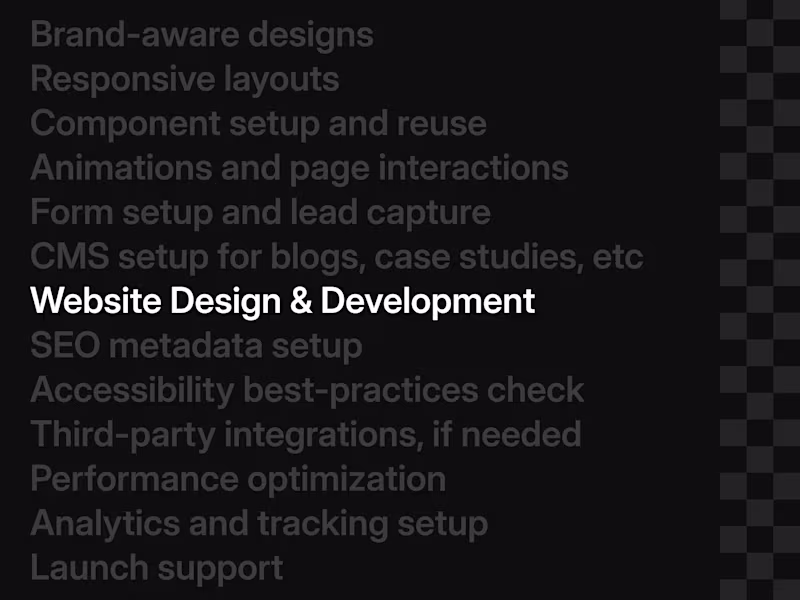 Cover image for Website Design & Development