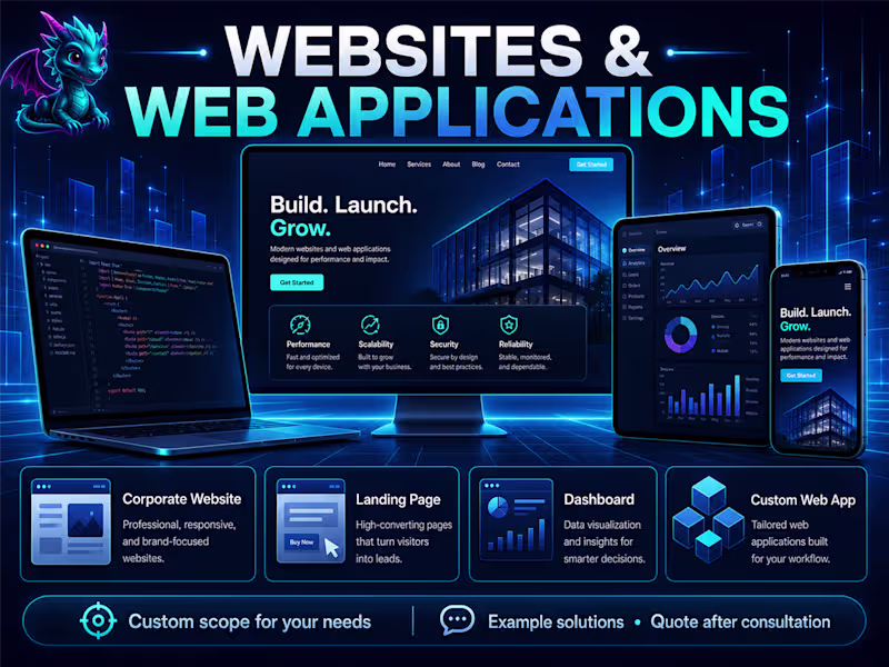 Cover image for Custom Website and Web Application Development