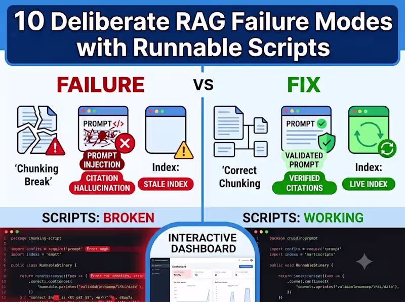 Cover image for RAG Failure Modes: 10 Breaks and Their Fixes