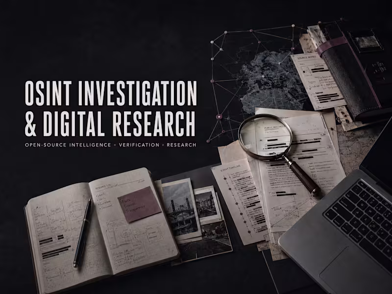 Cover image for OSINT Investigation & Digital Research
