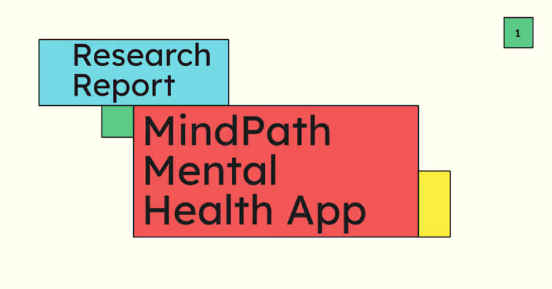 Cover image for Research Report MindPath Mental Health App