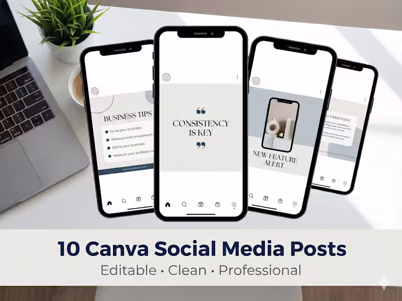 Cover image for Canva Social Media Post Design (10 Posts)