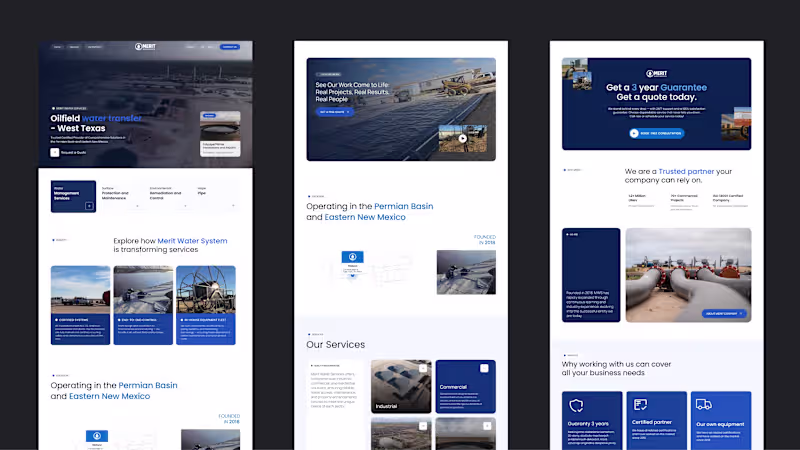 Cover image for Water Management System Company Website Redesign