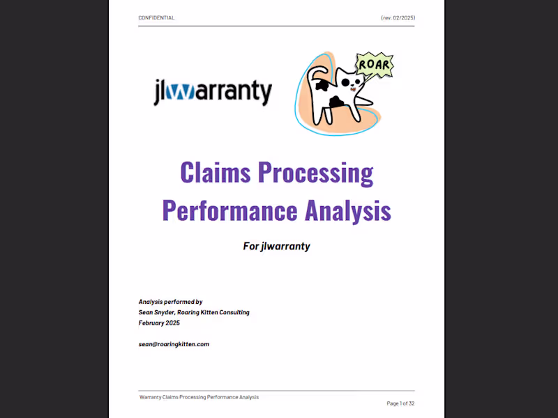 Cover image for Claims Processing Performance/Trace File Analysis