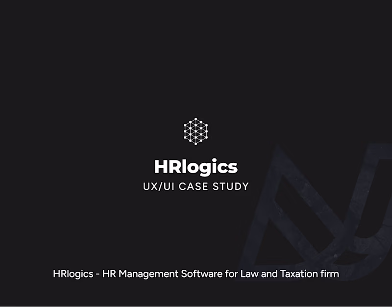 Cover image for HRLogics - UX/UI Design Case Study