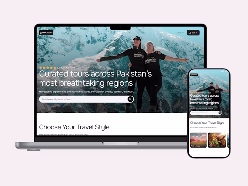 Cover image for Travel & Tours Website Design | Landing Page & Website Redesign