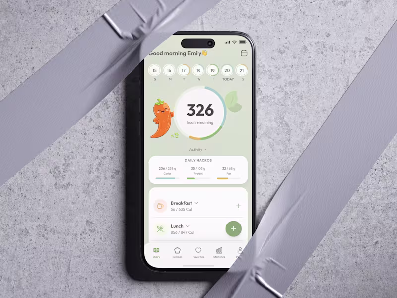 Cover image for Gamified Wellness & Nutrition Mobile App UX UI Design