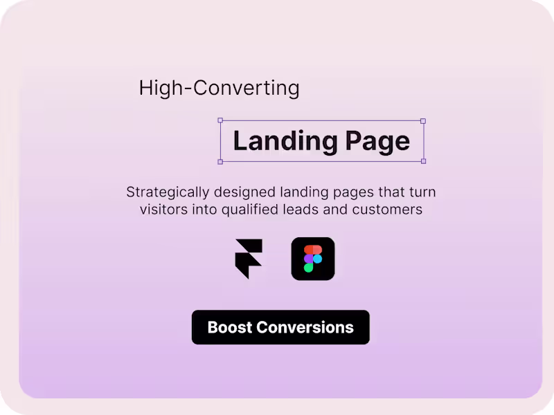 Cover image for High-Converting Landing Page – Turn Traffic Into Customers