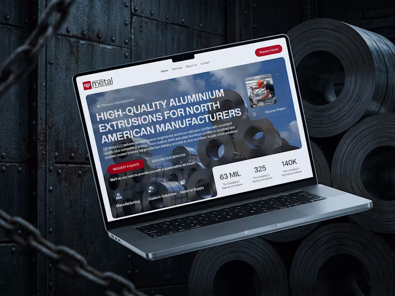 Cover image for QP Metal Framer Website Design & Development