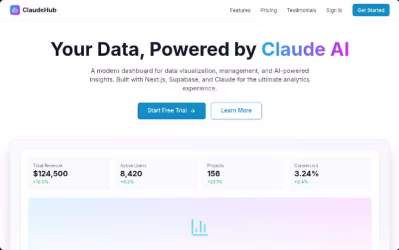 Cover image for ClaudeHub Dashboard
A modern, full-featured dashboard