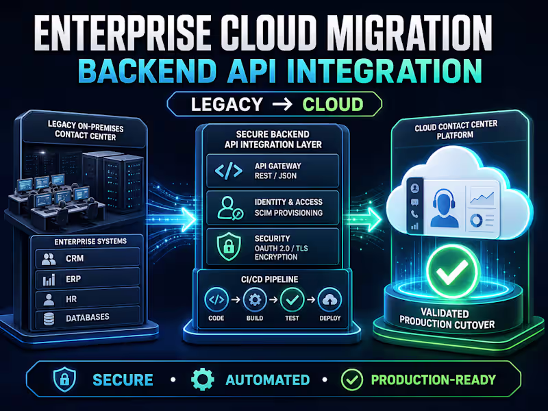 Cover image for Enterprise Cloud Migration & Backend API Integration
