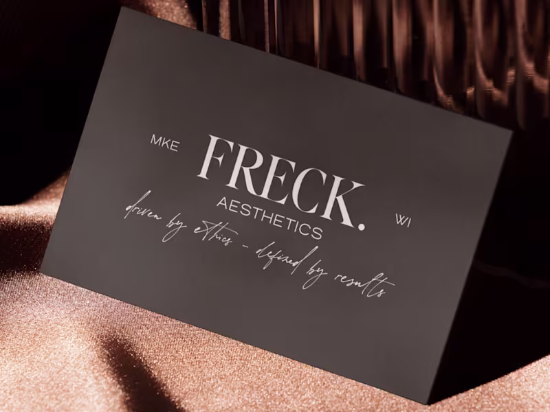 Cover image for Brand Design for Freck. Aesthetics