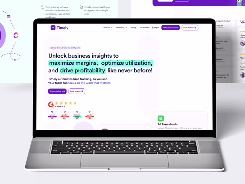 Cover image for Marketing Website Design & Optimization for Timely