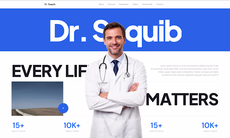 Cover image for Dr. Saquib is a portfolio