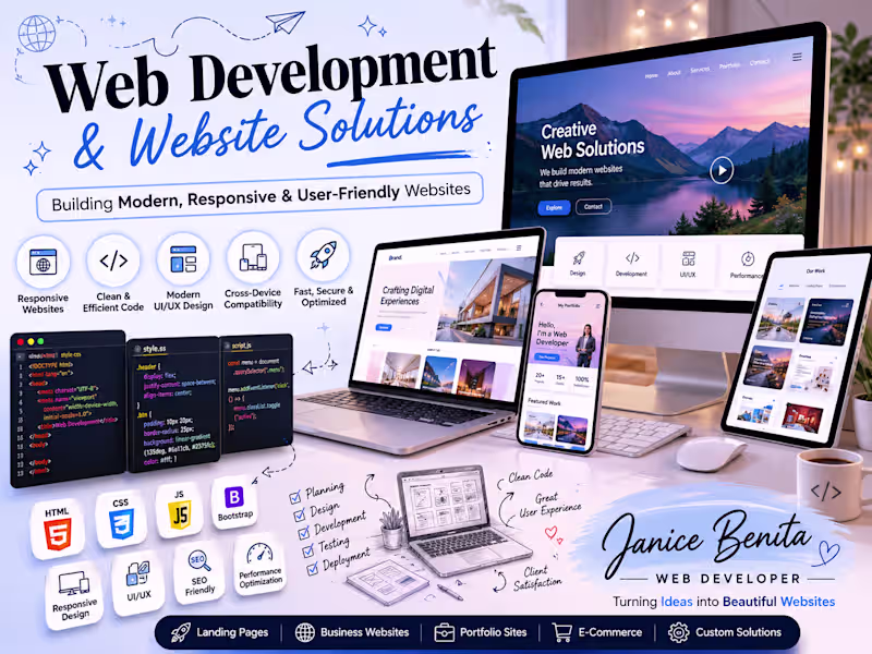 Cover image for Web Design & Development Solutions