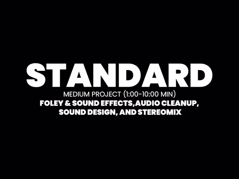 Cover image for STANDARD-Medium Project (1:00-10:00 Min)