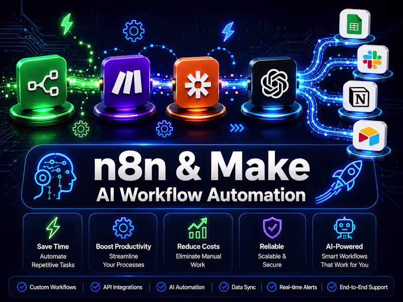 Cover image for n8n & Make AI Workflow Automation for Your Business