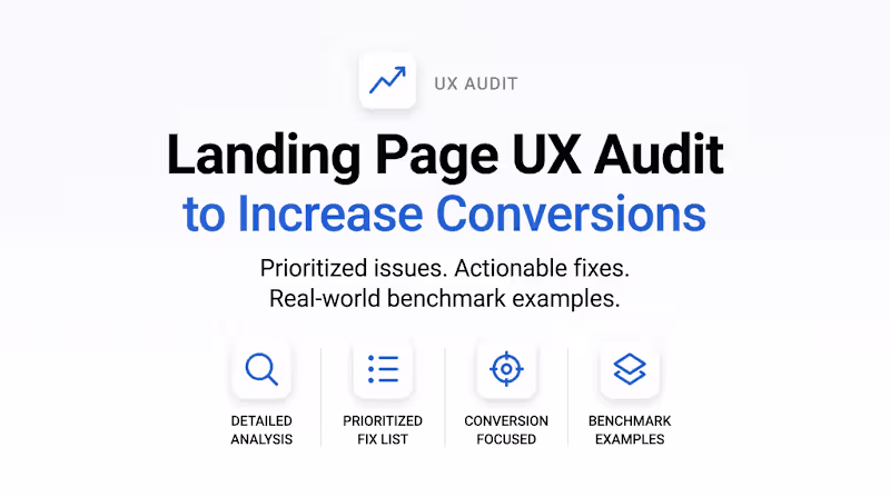 Cover image for  You will get Landing Page UX Audit to Increase Conversions