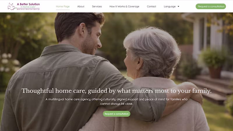 Cover image for Positioning & Website for a Home Care Franchise