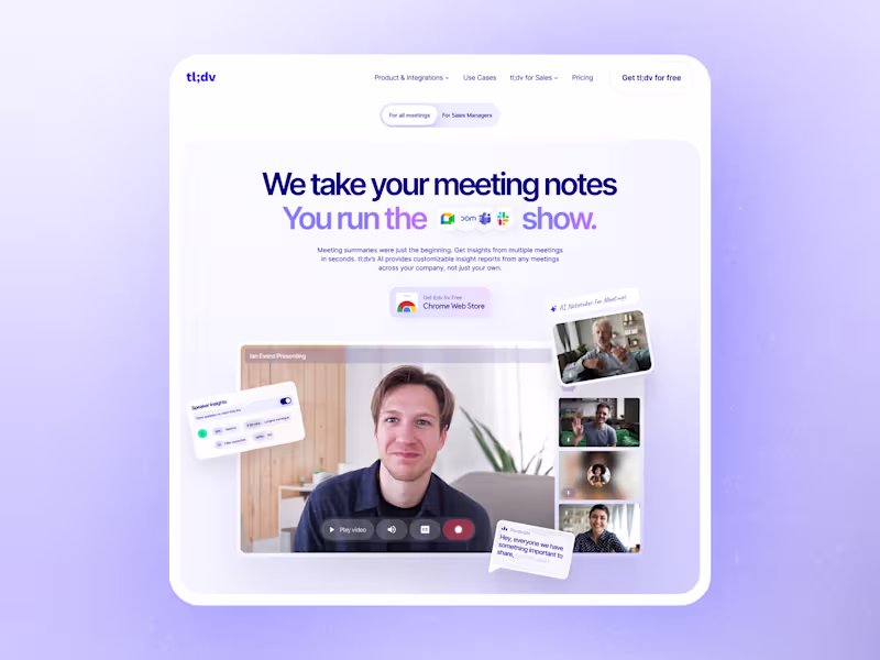 Cover image for tl;dv - Website design and development