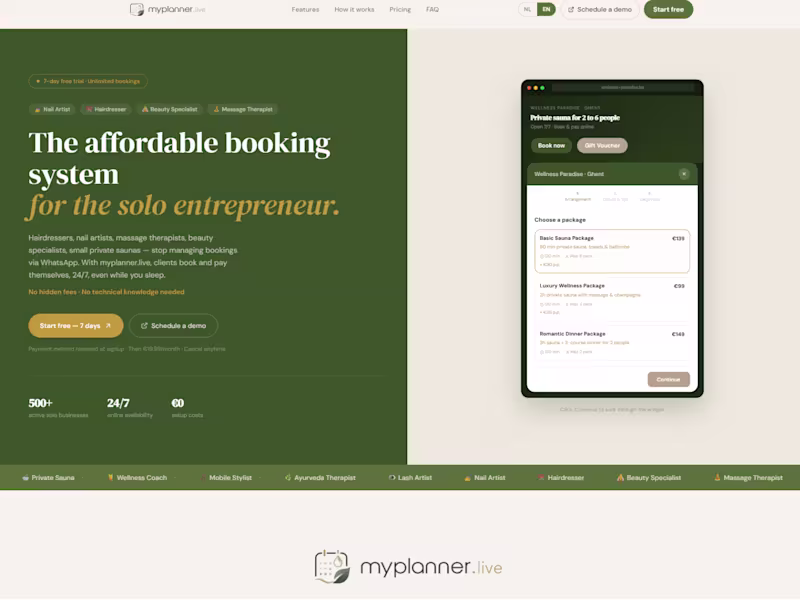 Cover image for I designed and developed myplanner.live