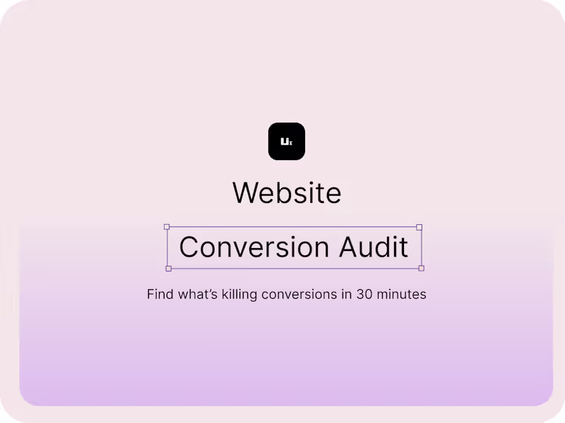 Cover image for Website Conversion Audit