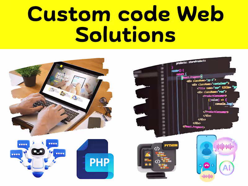 Cover image for Custom web solutions with code