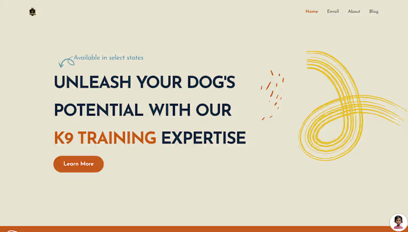 Cover image for K9 Training Website