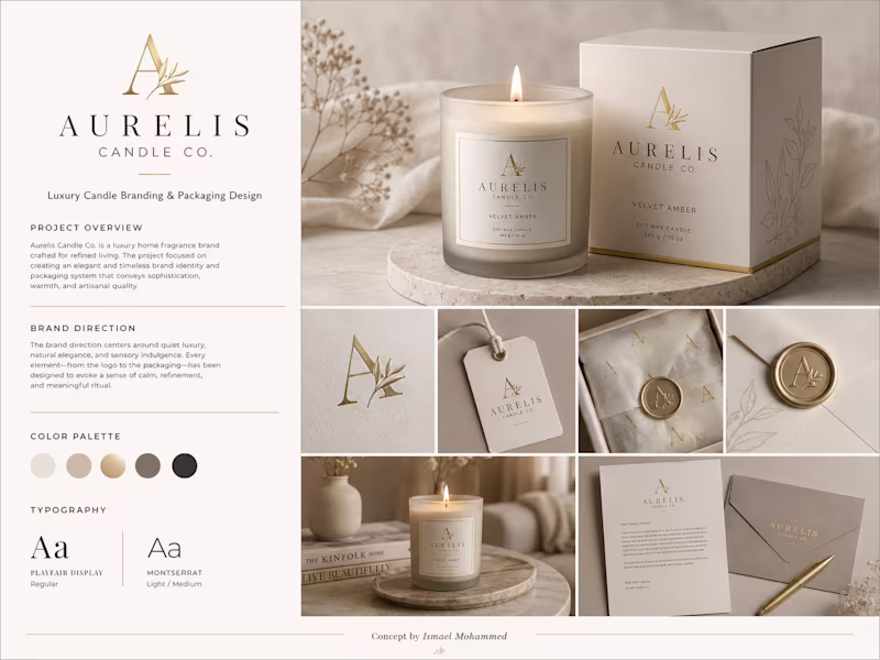 Cover image for Luxury Candle Branding & Packaging Design