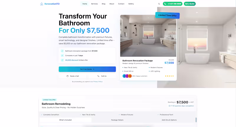 Cover image for RenovationTo Website Design and Development