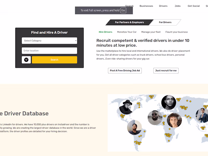Cover image for Instadriver  - Largest Driver Employer Market Place