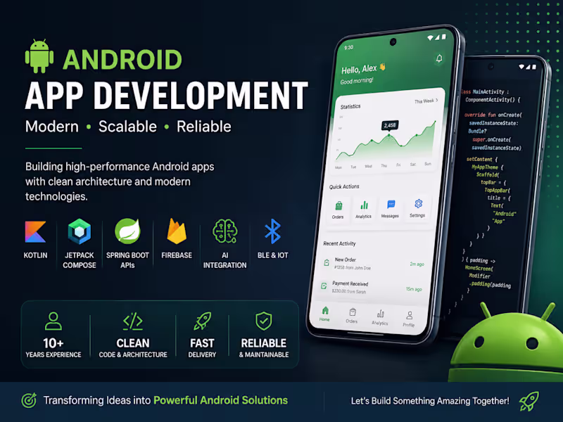 Cover image for I will build scalable Android apps using Kotlin