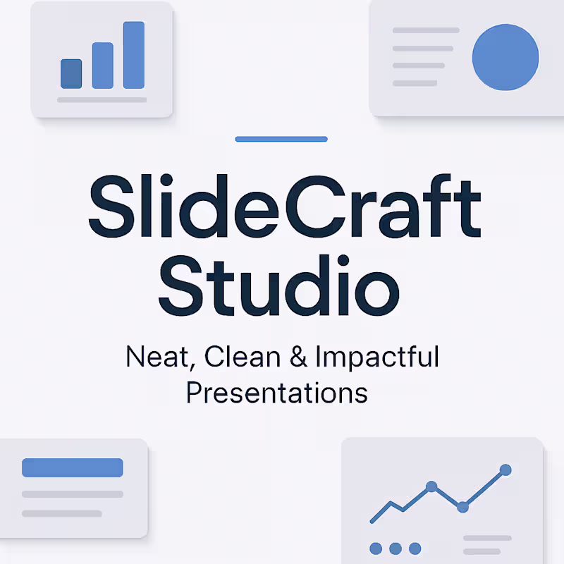 Cover image for SlideCraft studio (Neat, Clean & Impactful Presentations)