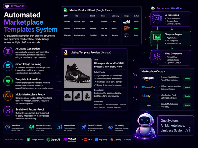 Cover image for AI Marketplace Listing Automation System