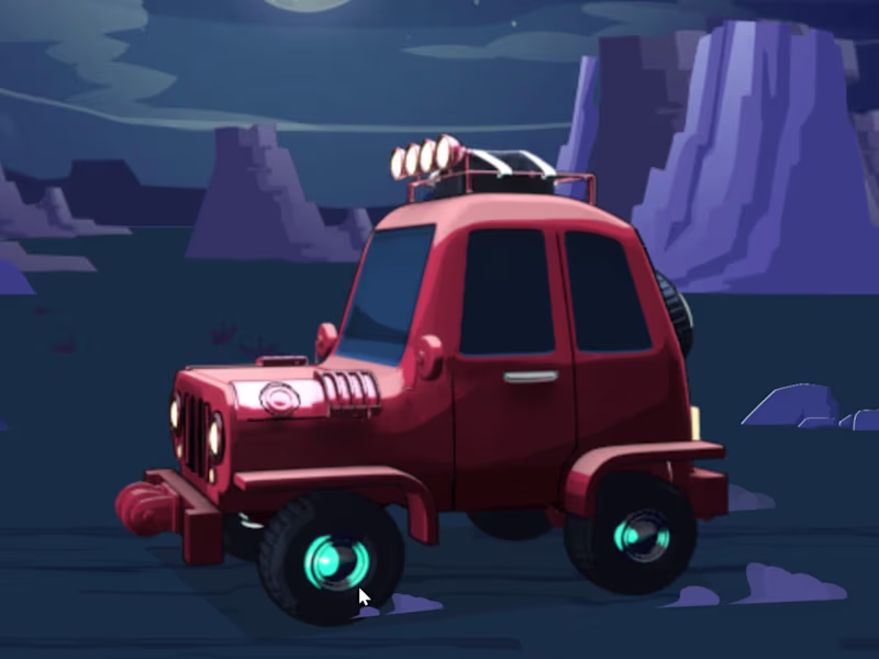 Cover image for Interactive Car made with Rive and Blender