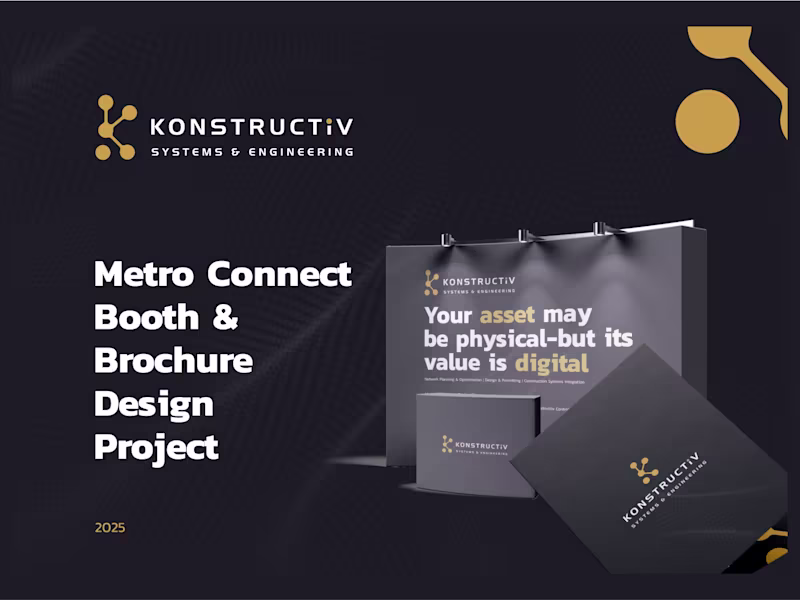 Cover image for 10×10 Trade Show Booth & Brochure Design for Tech Brand