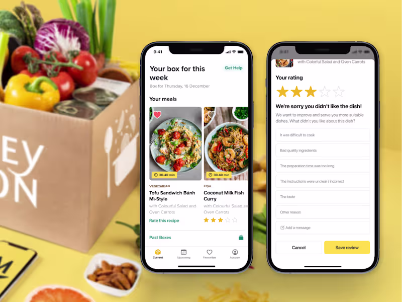 Cover image for Order and rate recipes, have