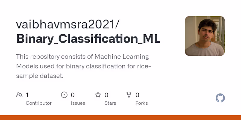 Cover image for Rice Grain Species Classification using Machine Learning