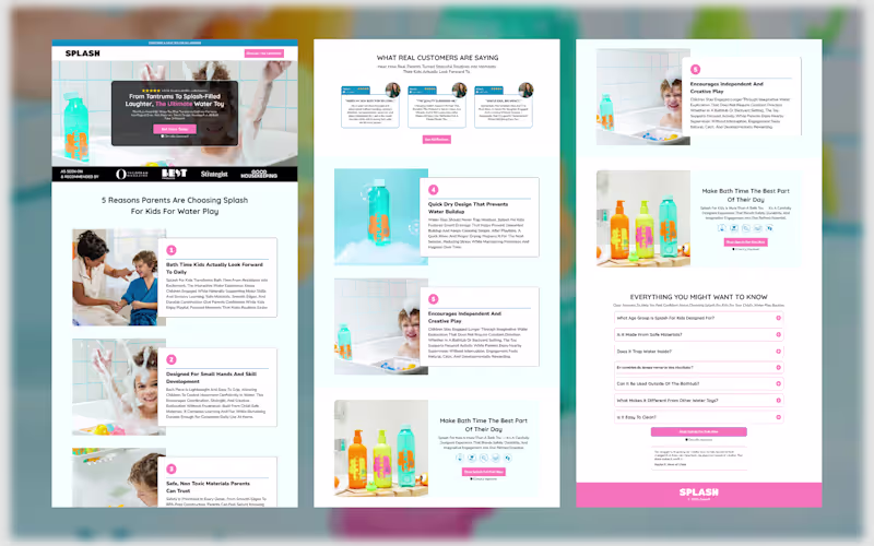 Cover image for Listicle landing page designed on