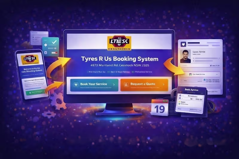 Cover image for Tyres R Us Booking System Development
