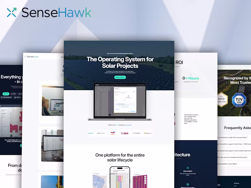 Cover image for SenseHawk Solar SaaS Website Development