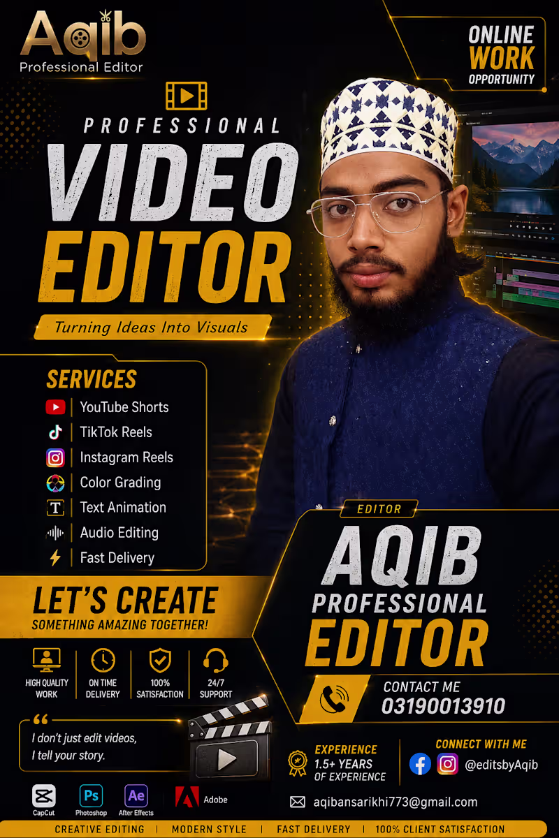 Cover image for I will edit cinematic reels, YouTube shorts & TikToks in After E