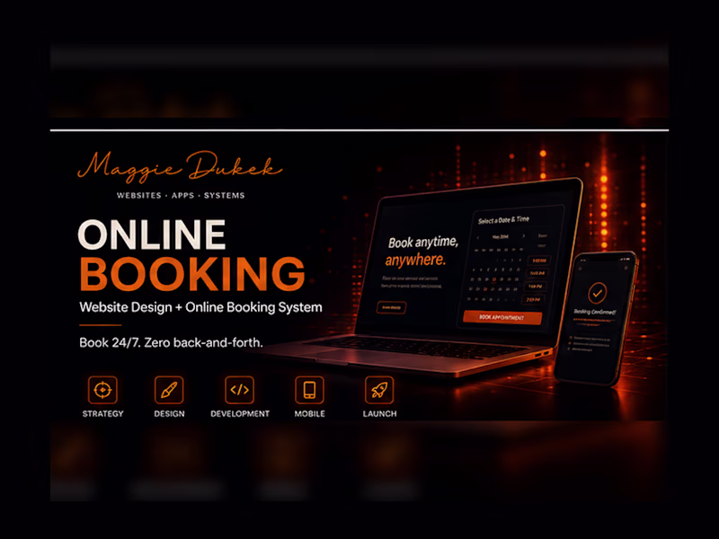 Cover image for Website Design + Online Booking System