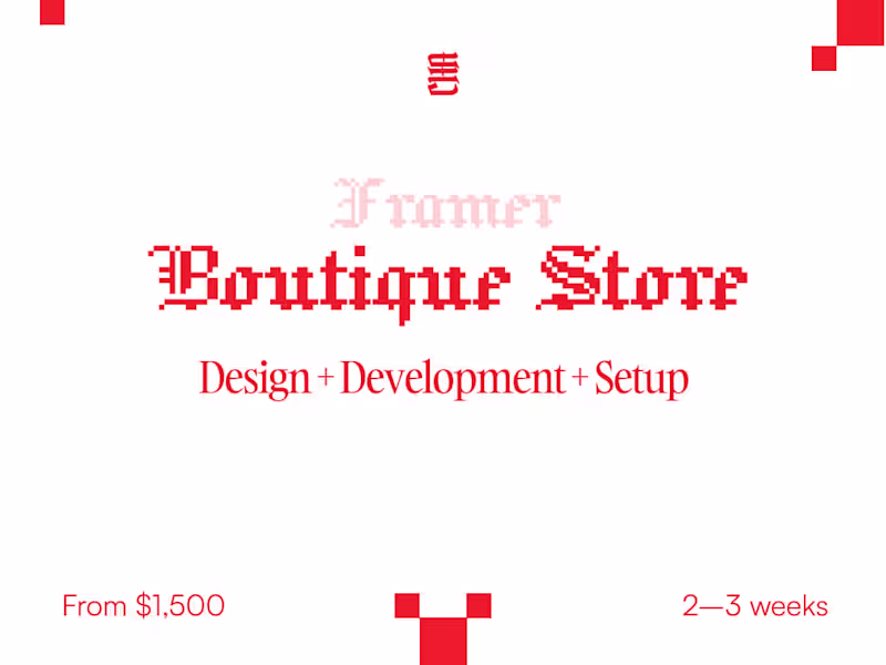 Cover image for Framer Boutique Store — Design & Development