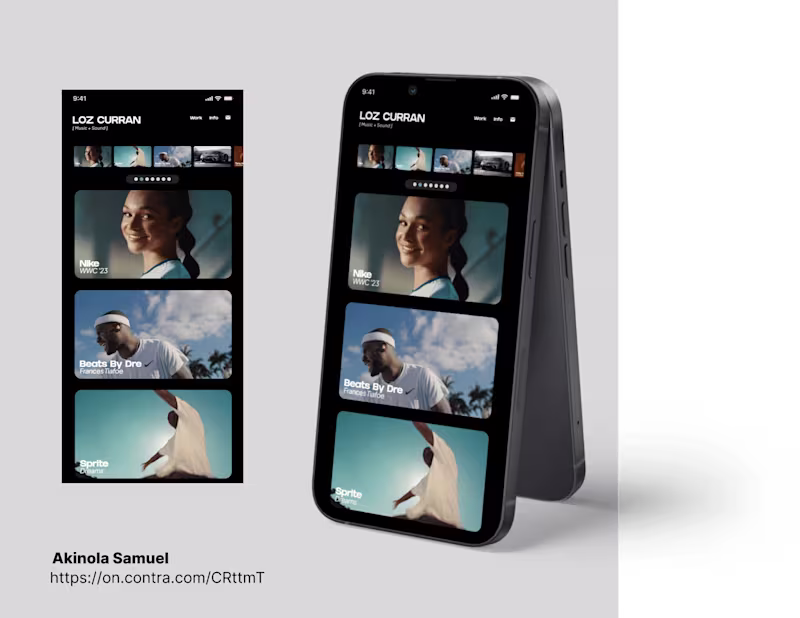 Cover image for LOZ CURRAN - Mobile profile optimization