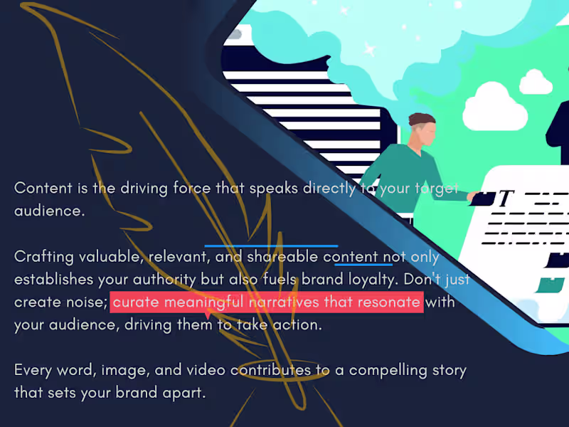 Cover image for  Carousels, motion graphic videos, copy, and branded posts