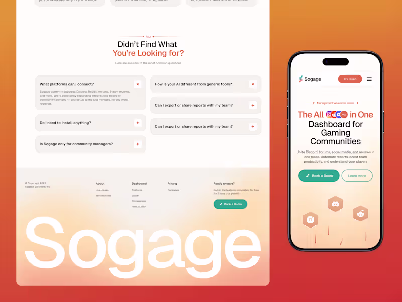 Cover image for Sogage | AI Gaming Community