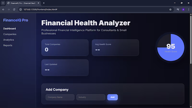 Cover image for FinanceIQ Pro – Secure Flask REST API Backend