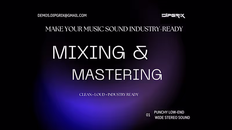 Cover image for Professional Mixing & Mastering (Release-Ready Sound)