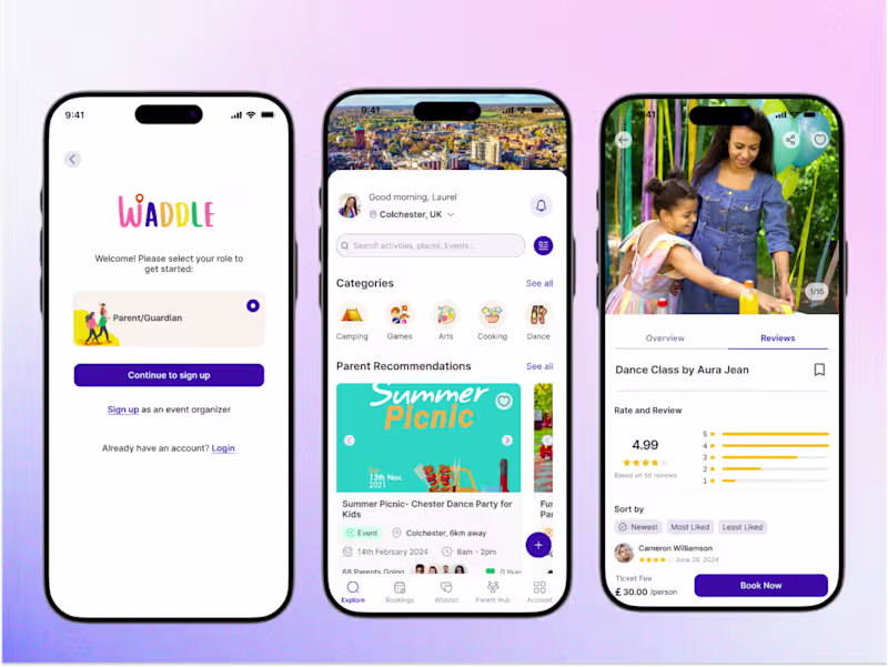 Cover image for Event booking app for the UK